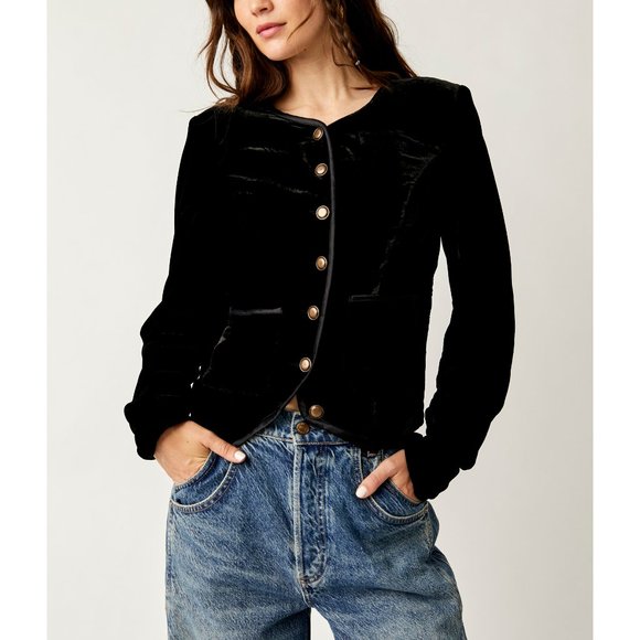 FREE PEOPLE Becky Jacket / Black - Picture 5 of 11